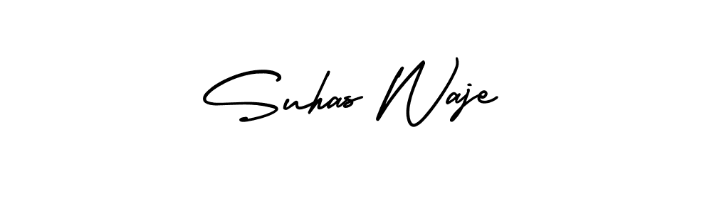 This is the best signature style for the Suhas Waje name. Also you like these signature font (AmerikaSignatureDemo-Regular). Mix name signature. Suhas Waje signature style 3 images and pictures png