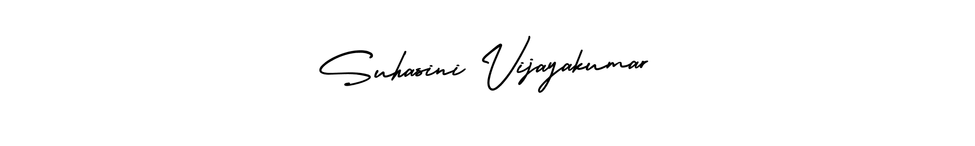 Use a signature maker to create a handwritten signature online. With this signature software, you can design (AmerikaSignatureDemo-Regular) your own signature for name Suhasini Vijayakumar. Suhasini Vijayakumar signature style 3 images and pictures png