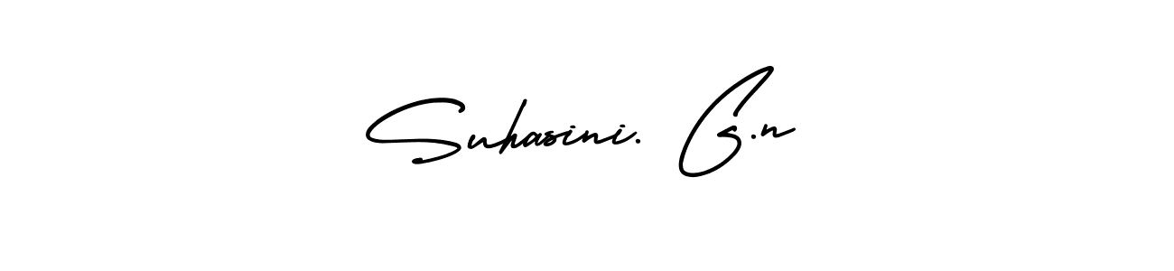 How to make Suhasini. G.n name signature. Use AmerikaSignatureDemo-Regular style for creating short signs online. This is the latest handwritten sign. Suhasini. G.n signature style 3 images and pictures png