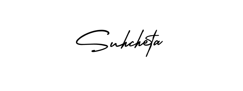 Suhcheta stylish signature style. Best Handwritten Sign (AmerikaSignatureDemo-Regular) for my name. Handwritten Signature Collection Ideas for my name Suhcheta. Suhcheta signature style 3 images and pictures png