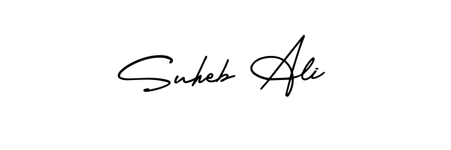 Also You can easily find your signature by using the search form. We will create Suheb Ali name handwritten signature images for you free of cost using AmerikaSignatureDemo-Regular sign style. Suheb Ali signature style 3 images and pictures png