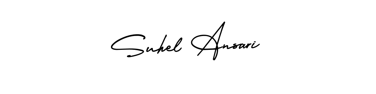 Make a beautiful signature design for name Suhel Ansari. With this signature (AmerikaSignatureDemo-Regular) style, you can create a handwritten signature for free. Suhel Ansari signature style 3 images and pictures png