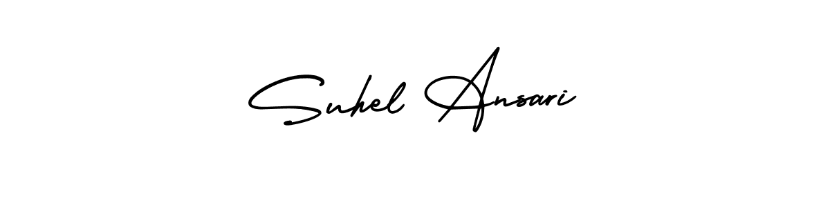 Make a beautiful signature design for name Suhel Ansari. With this signature (AmerikaSignatureDemo-Regular) style, you can create a handwritten signature for free. Suhel Ansari signature style 3 images and pictures png