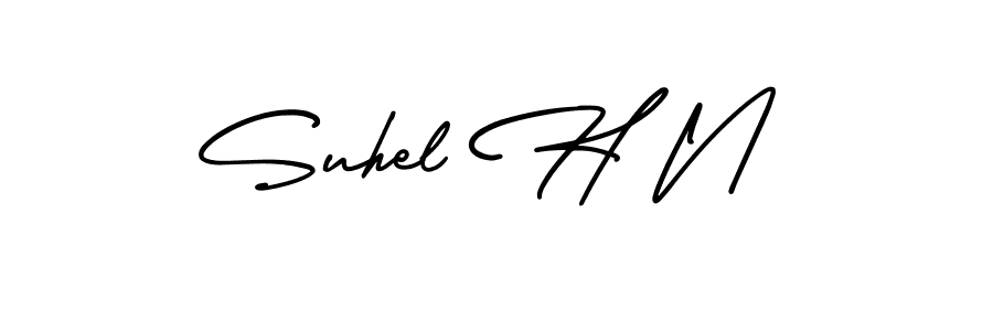 Also we have Suhel H N name is the best signature style. Create professional handwritten signature collection using AmerikaSignatureDemo-Regular autograph style. Suhel H N signature style 3 images and pictures png