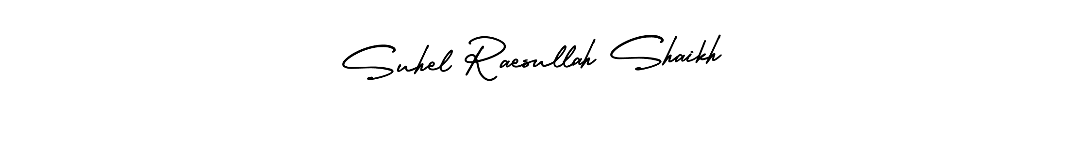 This is the best signature style for the Suhel Raesullah Shaikh name. Also you like these signature font (AmerikaSignatureDemo-Regular). Mix name signature. Suhel Raesullah Shaikh signature style 3 images and pictures png