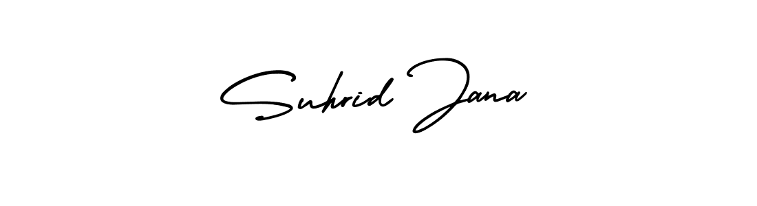 Suhrid Jana stylish signature style. Best Handwritten Sign (AmerikaSignatureDemo-Regular) for my name. Handwritten Signature Collection Ideas for my name Suhrid Jana. Suhrid Jana signature style 3 images and pictures png