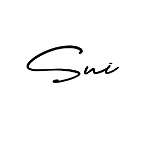 Sui stylish signature style. Best Handwritten Sign (AmerikaSignatureDemo-Regular) for my name. Handwritten Signature Collection Ideas for my name Sui. Sui signature style 3 images and pictures png