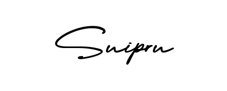 You should practise on your own different ways (AmerikaSignatureDemo-Regular) to write your name (Suipru) in signature. Don't let someone else do it for you. Suipru signature style 3 images and pictures png