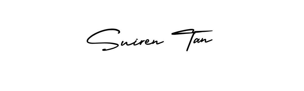 How to Draw Suiren Tan signature style? AmerikaSignatureDemo-Regular is a latest design signature styles for name Suiren Tan. Suiren Tan signature style 3 images and pictures png