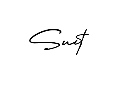 Make a beautiful signature design for name Suit. With this signature (AmerikaSignatureDemo-Regular) style, you can create a handwritten signature for free. Suit signature style 3 images and pictures png