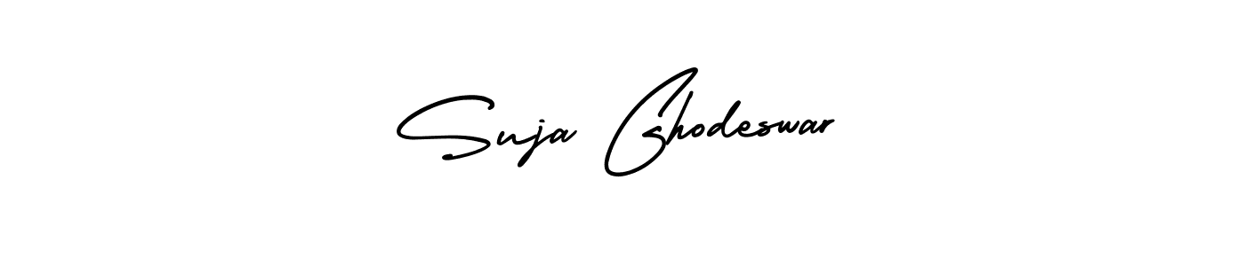 Suja Ghodeswar stylish signature style. Best Handwritten Sign (AmerikaSignatureDemo-Regular) for my name. Handwritten Signature Collection Ideas for my name Suja Ghodeswar. Suja Ghodeswar signature style 3 images and pictures png