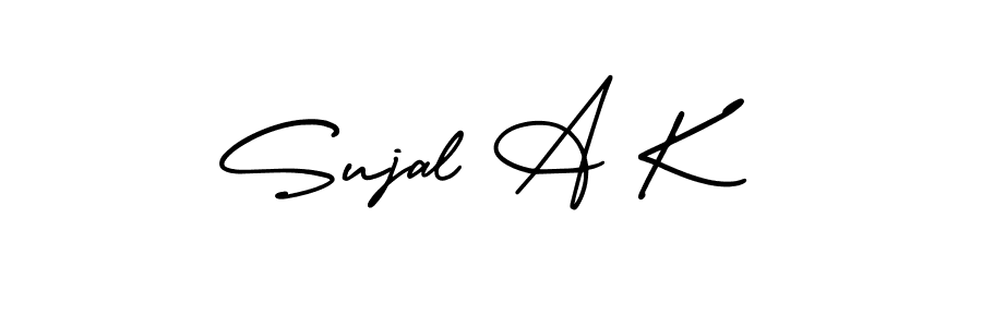 Design your own signature with our free online signature maker. With this signature software, you can create a handwritten (AmerikaSignatureDemo-Regular) signature for name Sujal A K. Sujal A K signature style 3 images and pictures png