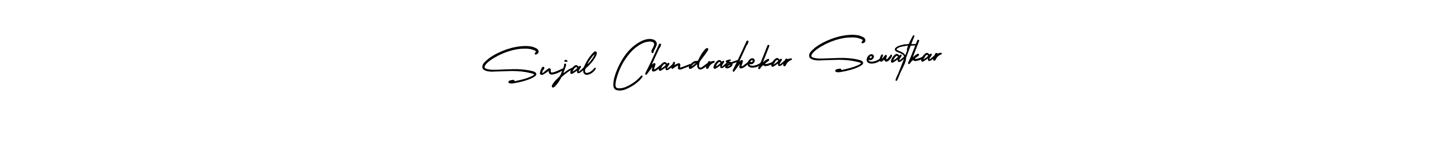 Sujal Chandrashekar Sewatkar stylish signature style. Best Handwritten Sign (AmerikaSignatureDemo-Regular) for my name. Handwritten Signature Collection Ideas for my name Sujal Chandrashekar Sewatkar. Sujal Chandrashekar Sewatkar signature style 3 images and pictures png
