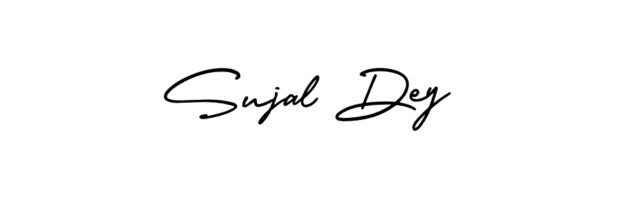 The best way (AmerikaSignatureDemo-Regular) to make a short signature is to pick only two or three words in your name. The name Sujal Dey include a total of six letters. For converting this name. Sujal Dey signature style 3 images and pictures png