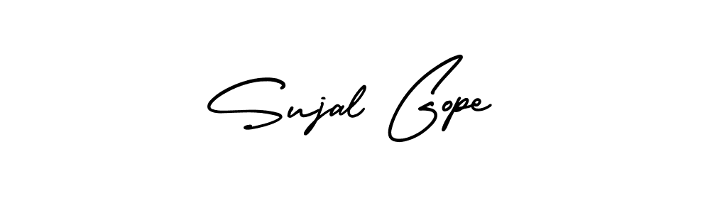 How to Draw Sujal Gope signature style? AmerikaSignatureDemo-Regular is a latest design signature styles for name Sujal Gope. Sujal Gope signature style 3 images and pictures png