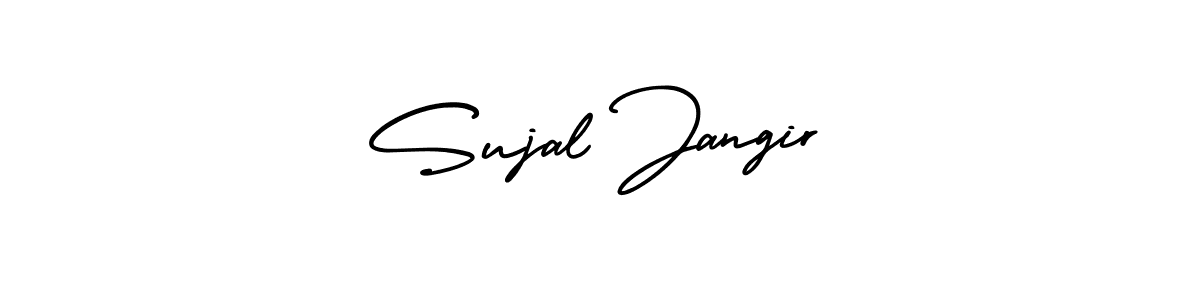 Make a beautiful signature design for name Sujal Jangir. With this signature (AmerikaSignatureDemo-Regular) style, you can create a handwritten signature for free. Sujal Jangir signature style 3 images and pictures png