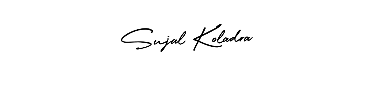 How to Draw Sujal Koladra signature style? AmerikaSignatureDemo-Regular is a latest design signature styles for name Sujal Koladra. Sujal Koladra signature style 3 images and pictures png