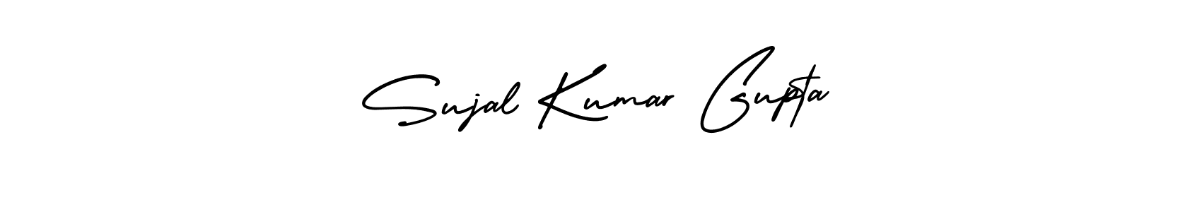 You should practise on your own different ways (AmerikaSignatureDemo-Regular) to write your name (Sujal Kumar Gupta) in signature. don't let someone else do it for you. Sujal Kumar Gupta signature style 3 images and pictures png