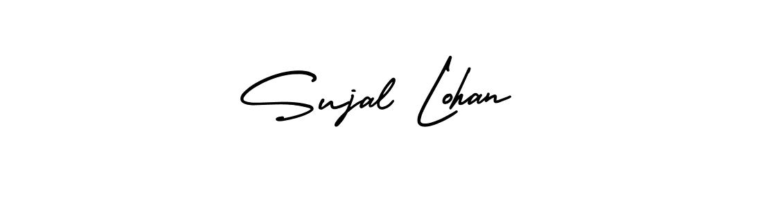 This is the best signature style for the Sujal Lohan name. Also you like these signature font (AmerikaSignatureDemo-Regular). Mix name signature. Sujal Lohan signature style 3 images and pictures png