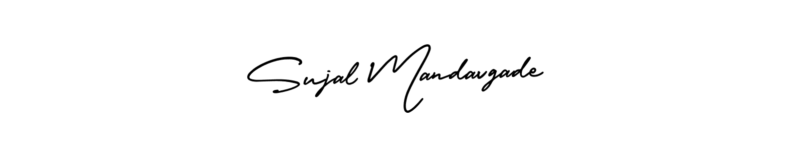 Sujal Mandavgade stylish signature style. Best Handwritten Sign (AmerikaSignatureDemo-Regular) for my name. Handwritten Signature Collection Ideas for my name Sujal Mandavgade. Sujal Mandavgade signature style 3 images and pictures png