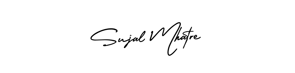 This is the best signature style for the Sujal Mhatre name. Also you like these signature font (AmerikaSignatureDemo-Regular). Mix name signature. Sujal Mhatre signature style 3 images and pictures png