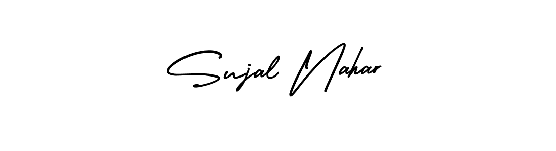 Sujal Nahar stylish signature style. Best Handwritten Sign (AmerikaSignatureDemo-Regular) for my name. Handwritten Signature Collection Ideas for my name Sujal Nahar. Sujal Nahar signature style 3 images and pictures png