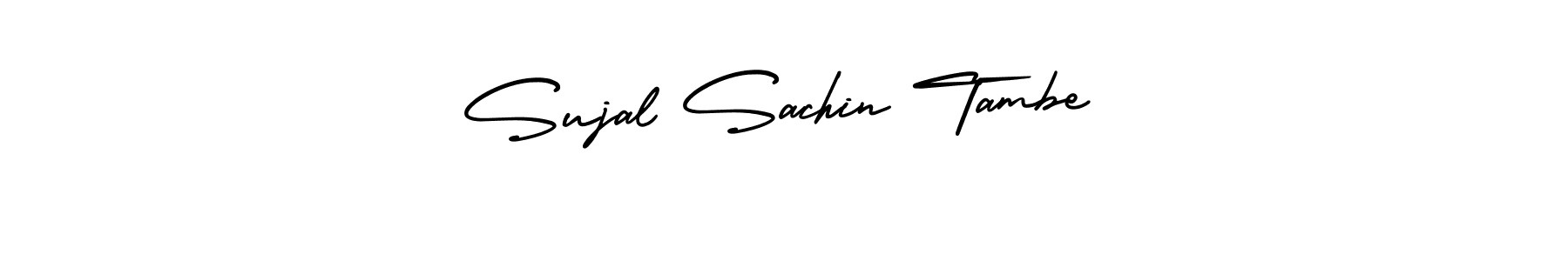 How to Draw Sujal Sachin Tambe signature style? AmerikaSignatureDemo-Regular is a latest design signature styles for name Sujal Sachin Tambe. Sujal Sachin Tambe signature style 3 images and pictures png