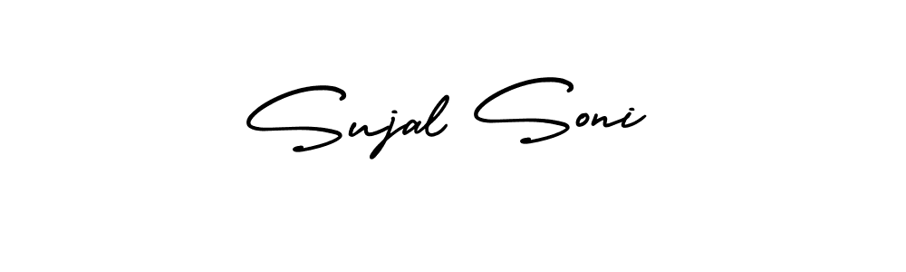 Sujal Soni stylish signature style. Best Handwritten Sign (AmerikaSignatureDemo-Regular) for my name. Handwritten Signature Collection Ideas for my name Sujal Soni. Sujal Soni signature style 3 images and pictures png