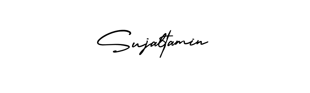 This is the best signature style for the Sujaltamin name. Also you like these signature font (AmerikaSignatureDemo-Regular). Mix name signature. Sujaltamin signature style 3 images and pictures png