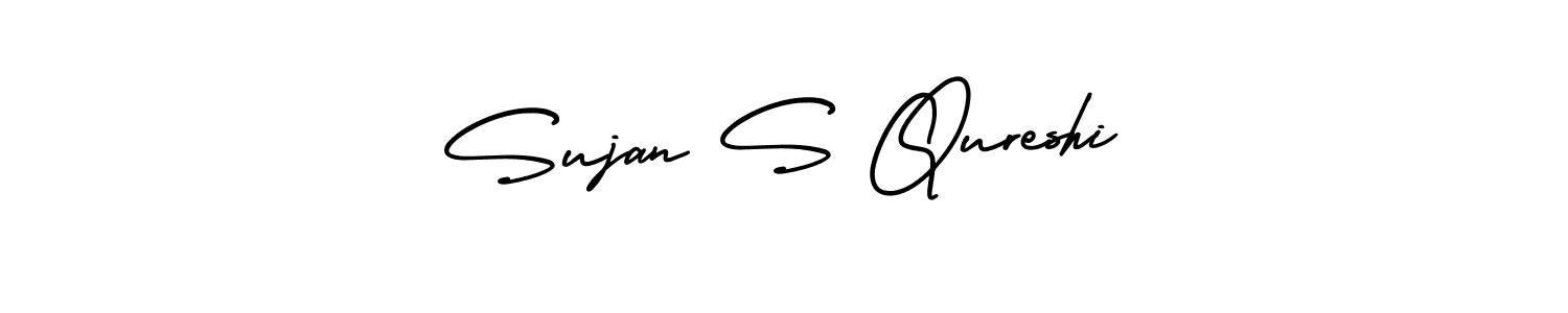 Design your own signature with our free online signature maker. With this signature software, you can create a handwritten (AmerikaSignatureDemo-Regular) signature for name Sujan S Qureshi. Sujan S Qureshi signature style 3 images and pictures png