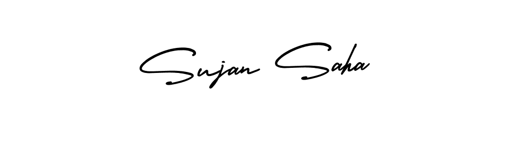 Design your own signature with our free online signature maker. With this signature software, you can create a handwritten (AmerikaSignatureDemo-Regular) signature for name Sujan Saha. Sujan Saha signature style 3 images and pictures png