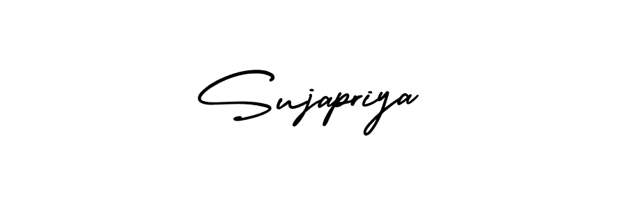 Use a signature maker to create a handwritten signature online. With this signature software, you can design (AmerikaSignatureDemo-Regular) your own signature for name Sujapriya. Sujapriya signature style 3 images and pictures png