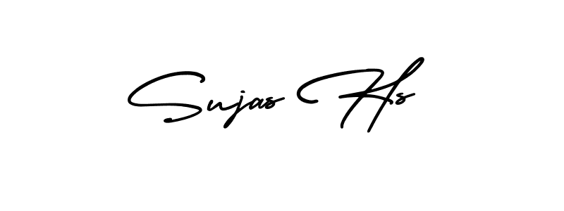 Use a signature maker to create a handwritten signature online. With this signature software, you can design (AmerikaSignatureDemo-Regular) your own signature for name Sujas Hs. Sujas Hs signature style 3 images and pictures png