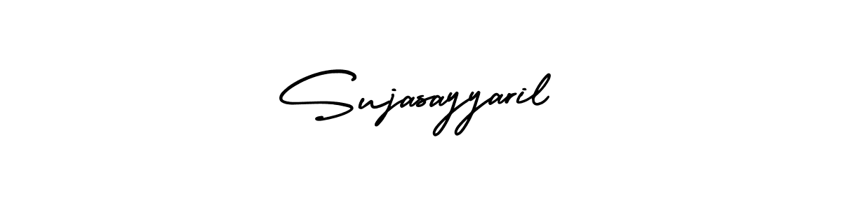 Make a short Sujasayyaril signature style. Manage your documents anywhere anytime using AmerikaSignatureDemo-Regular. Create and add eSignatures, submit forms, share and send files easily. Sujasayyaril signature style 3 images and pictures png