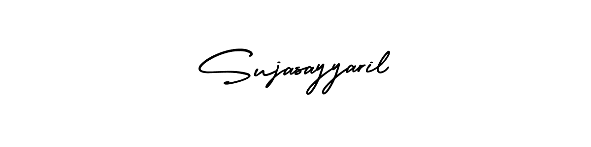 It looks lik you need a new signature style for name Sujasayyaril. Design unique handwritten (AmerikaSignatureDemo-Regular) signature with our free signature maker in just a few clicks. Sujasayyaril signature style 3 images and pictures png