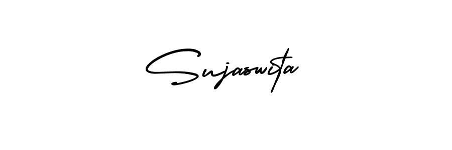 The best way (AmerikaSignatureDemo-Regular) to make a short signature is to pick only two or three words in your name. The name Sujaswita include a total of six letters. For converting this name. Sujaswita signature style 3 images and pictures png