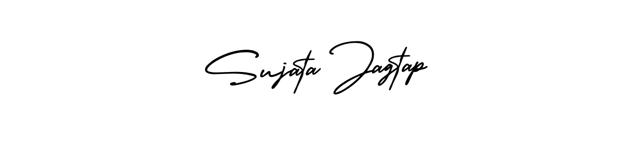 How to make Sujata Jagtap signature? AmerikaSignatureDemo-Regular is a professional autograph style. Create handwritten signature for Sujata Jagtap name. Sujata Jagtap signature style 3 images and pictures png
