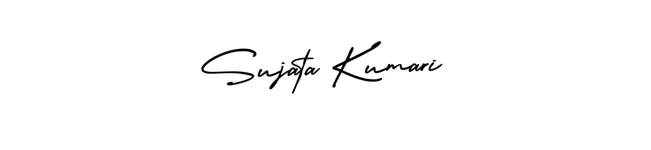 How to make Sujata Kumari name signature. Use AmerikaSignatureDemo-Regular style for creating short signs online. This is the latest handwritten sign. Sujata Kumari signature style 3 images and pictures png