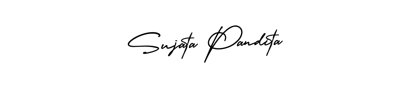 Similarly AmerikaSignatureDemo-Regular is the best handwritten signature design. Signature creator online .You can use it as an online autograph creator for name Sujata Pandita. Sujata Pandita signature style 3 images and pictures png