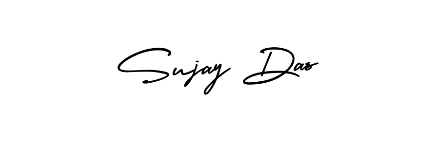 You should practise on your own different ways (AmerikaSignatureDemo-Regular) to write your name (Sujay Das) in signature. don't let someone else do it for you. Sujay Das signature style 3 images and pictures png