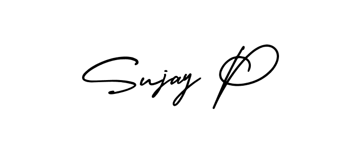 Design your own signature with our free online signature maker. With this signature software, you can create a handwritten (AmerikaSignatureDemo-Regular) signature for name Sujay P. Sujay P signature style 3 images and pictures png