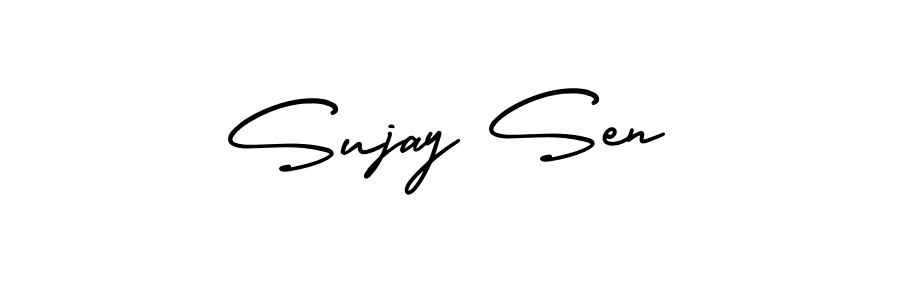 Use a signature maker to create a handwritten signature online. With this signature software, you can design (AmerikaSignatureDemo-Regular) your own signature for name Sujay Sen. Sujay Sen signature style 3 images and pictures png