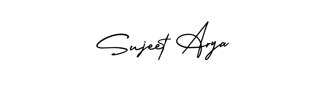 The best way (AmerikaSignatureDemo-Regular) to make a short signature is to pick only two or three words in your name. The name Sujeet Arya include a total of six letters. For converting this name. Sujeet Arya signature style 3 images and pictures png