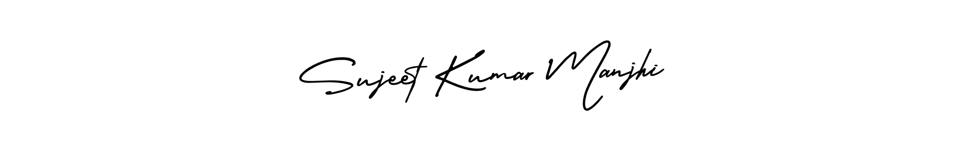 You should practise on your own different ways (AmerikaSignatureDemo-Regular) to write your name (Sujeet Kumar Manjhi) in signature. don't let someone else do it for you. Sujeet Kumar Manjhi signature style 3 images and pictures png