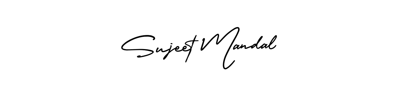 How to make Sujeet Mandal name signature. Use AmerikaSignatureDemo-Regular style for creating short signs online. This is the latest handwritten sign. Sujeet Mandal signature style 3 images and pictures png