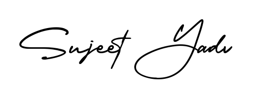 A classic penmanship look for Sujeet Yadv. The AmerikaSignatureDemo-Regular font brings timeless elegance and confidence to every signed document. Sujeet Yadv signature style 3 images and pictures png