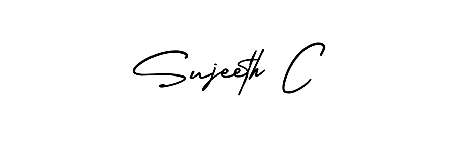 Make a short Sujeeth C signature style. Manage your documents anywhere anytime using AmerikaSignatureDemo-Regular. Create and add eSignatures, submit forms, share and send files easily. Sujeeth C signature style 3 images and pictures png