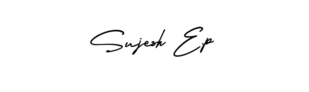 It looks lik you need a new signature style for name Sujesh E.p. Design unique handwritten (AmerikaSignatureDemo-Regular) signature with our free signature maker in just a few clicks. Sujesh E.p signature style 3 images and pictures png