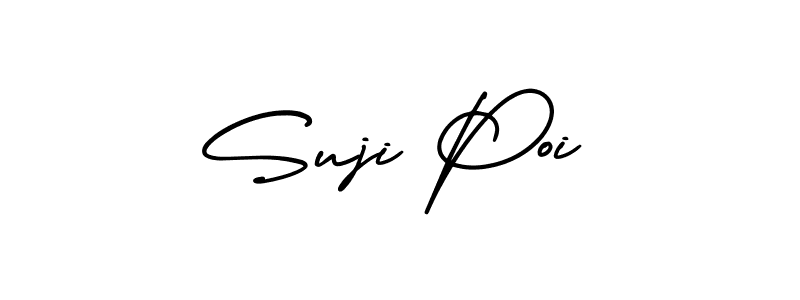 Design your own signature with our free online signature maker. With this signature software, you can create a handwritten (AmerikaSignatureDemo-Regular) signature for name Suji Poi. Suji Poi signature style 3 images and pictures png