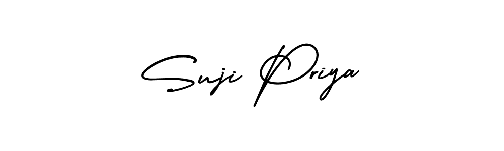 Create a beautiful signature design for name Suji Priya. With this signature (AmerikaSignatureDemo-Regular) fonts, you can make a handwritten signature for free. Suji Priya signature style 3 images and pictures png
